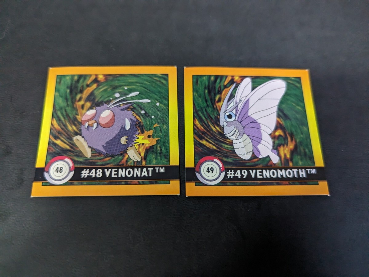 1999 Pokemon Artbox Stickers Venonat Venomoth Stickers Vintage | eBay