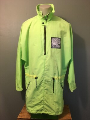 neon green parka