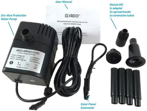 AEO Dry-Run Protection 12V-24V DC Brushless Submersible Water Pump, 410GPH - Bild 5 von 8