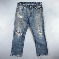 Levis 517 Vintage 80s USA Orange Tab Bootcut Flare Blue Worn Jeans Act 34x27