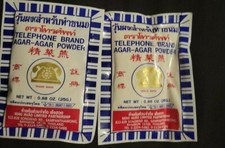2 Pack - Agar Agar Powder 50g Vegetarian Gelatin Substitute Telephone Brand