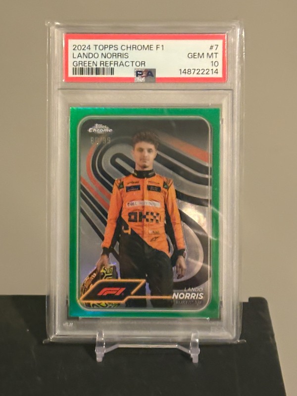 2024 Topps Chrome Lando Norris Green Refractor PSA 10 /99