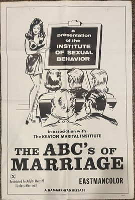 Original Vintage The ABCs of Marriage Movie Theatrical Poster 41x27!