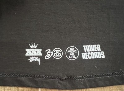 Stussy 30th Anniversary 2010 “Music Is Life” Tee Black L Deadstock