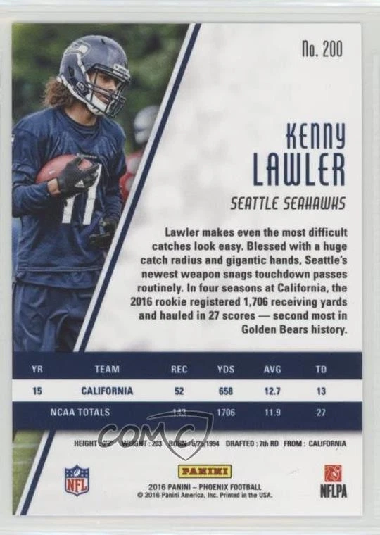 2016 Panini Phoenix Rookies Red Kenny Lawler #200 Rookie RC - Image 2 of 2