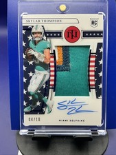 Skylar Thompson 2022 Panini National Treasures Rookie Patch Autographs #’d 04/10