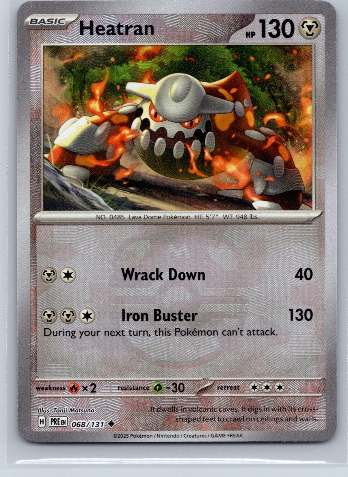 Heatran (Master Ball Pattern) Holo Uncommon SV: Prismatic Evolutions 068/131 NM