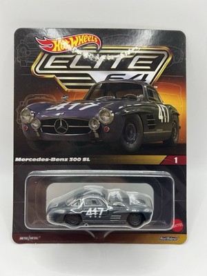 Hot Wheels Elite 64 Mercedes-Benz 300 SL 1:64 Diecast Black Real Riders Unopened