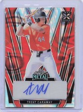 2024 Leaf Metal - Autographs Lava Red #BA-TC1 - Trent Caraway SN 7/12