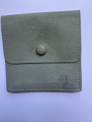 Authentic VAN CLEEF & ARPELS VCA Green Suede Style Jewelry Travel Pouch Bag