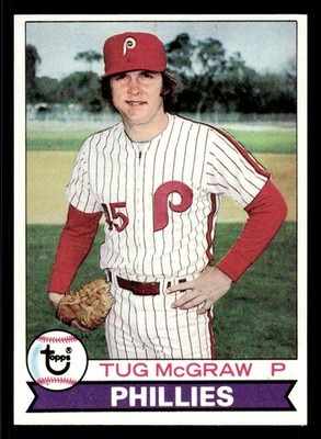 1979 Topps #345 Tug McGraw Philadelphia Phillies *Fresh from Pack!* S3