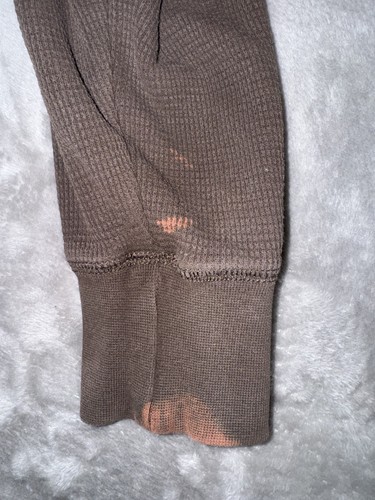 Toes On the Nose Hoodie Waffle Knit Full Zip Sherpa Lined Surf Brown Medium - Picture 18 of 22