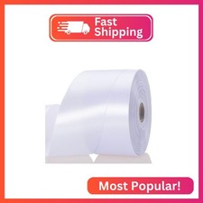 YASEO 2 Inch White Solid Satin Ribbon, 50 Yards Craft Fabric Ribbon for Gift Wra