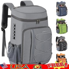 Insulated Leakproof Cooler Backpack Camping Hiking Fishing Travel 39L Storage US