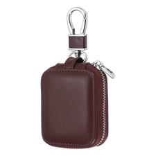 Earbud Case PU Leather Headphone Storage Bag, Burgundy