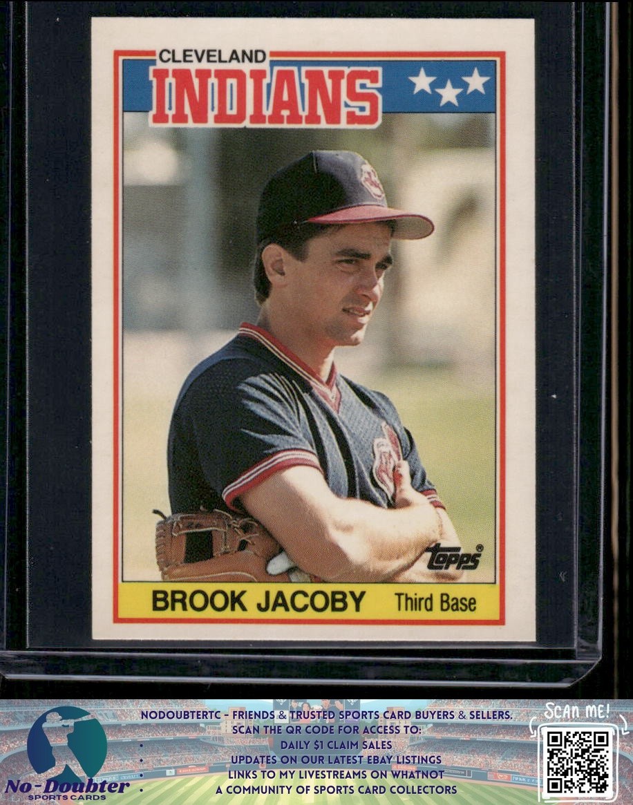 1988 Topps UK Minis #38 Brook Jacoby Collector's Ed Tiffany Indians 88TF