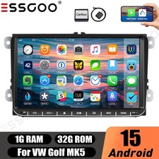 For VW GOLF MK5 MK6 9" Car Stereo Apple Carplay Android 15 Player WIFI GPS Radio