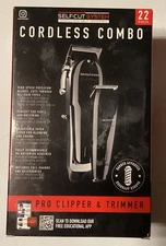 Self-Cut System Cordless Combo Pro Clipper + Trimmer Speed Precision 22 Pcs