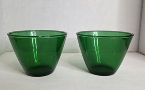 5" Splash Proof Mixing Bowl Forest Green by Anchor Hocking Set Of 2 