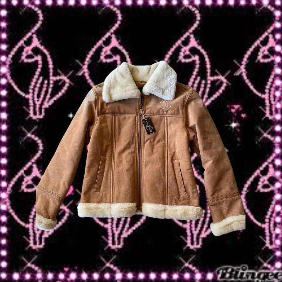 チベットファー　leather jacket y2k チベットファー leather jacket y2k