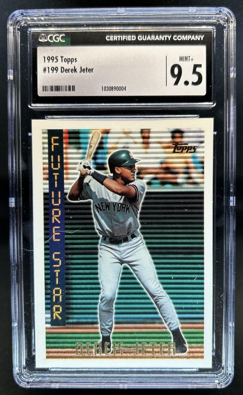 1995 Topps Derek Jeter Rookie RC #199 New York Yankees CGC 9.5 MINT+