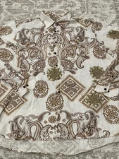 IKE BEHAR Shirt Mens XL Paisley 100% Cotton Button Up Made in Peru Linen