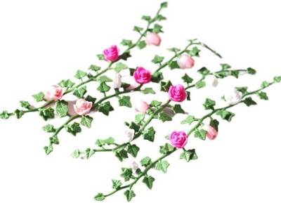1Pc Colorful Mini Simulation Flower Strips and Vines Micro Landscape, 1:12 Mi...