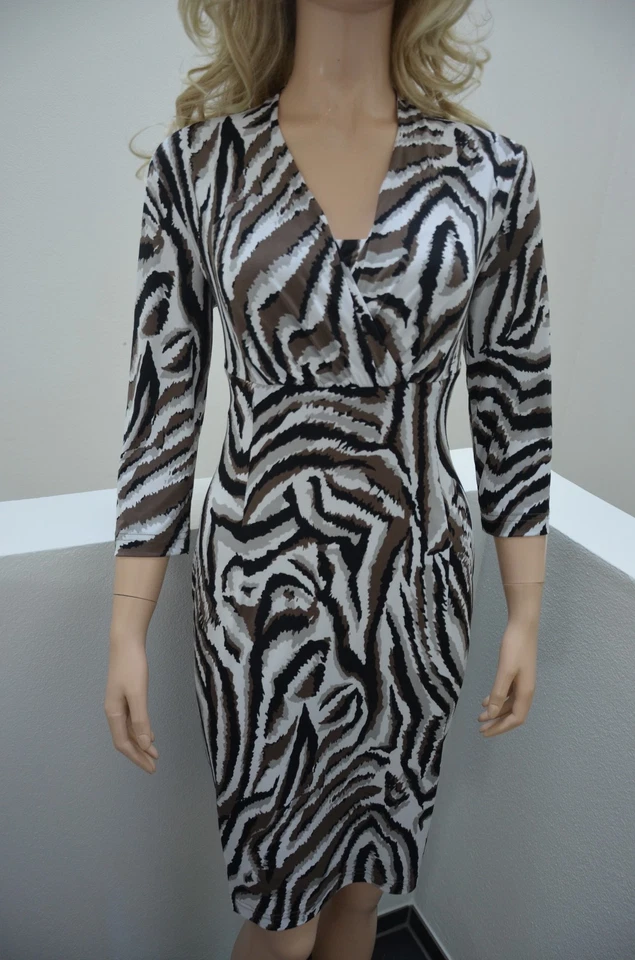Designer Joseph Ribkoff · Kleid Dress · Wickel-Optik DE 40 Zebra Animal Print - Bild 2 von 3