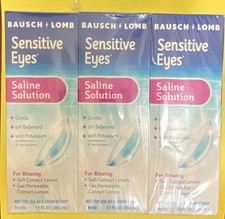 6 Pack Bausch  Lomb Sensitive Eyes Saline Solution 12 fl oz Each Exp 08/2026