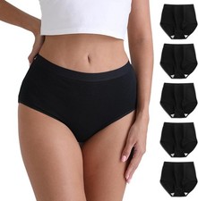 5 pcs Underwear High Waist Stretch Briefs Soft Underpants Panties L 