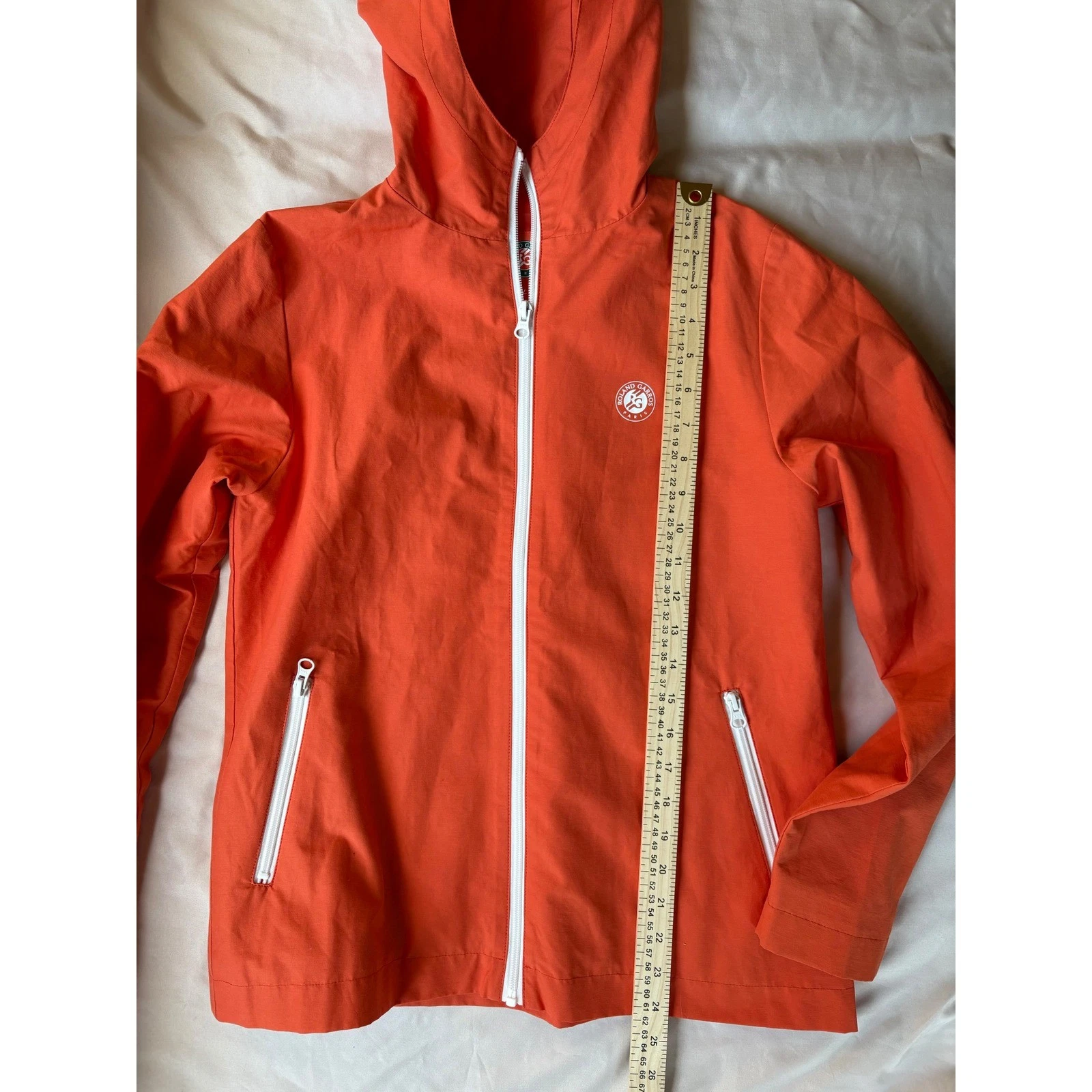 Roland Garros French Open Official Hooded Windbreaker Jacket Orange Small image 4
