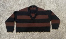 ALL SAINTS Lou Crewneck Striped Cropped Sweater Size M