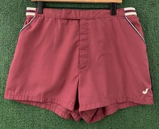 VTG 80  s Jantzen Mauve Striped Waistband Tennis Shorts Men  s Size 34 USA Made