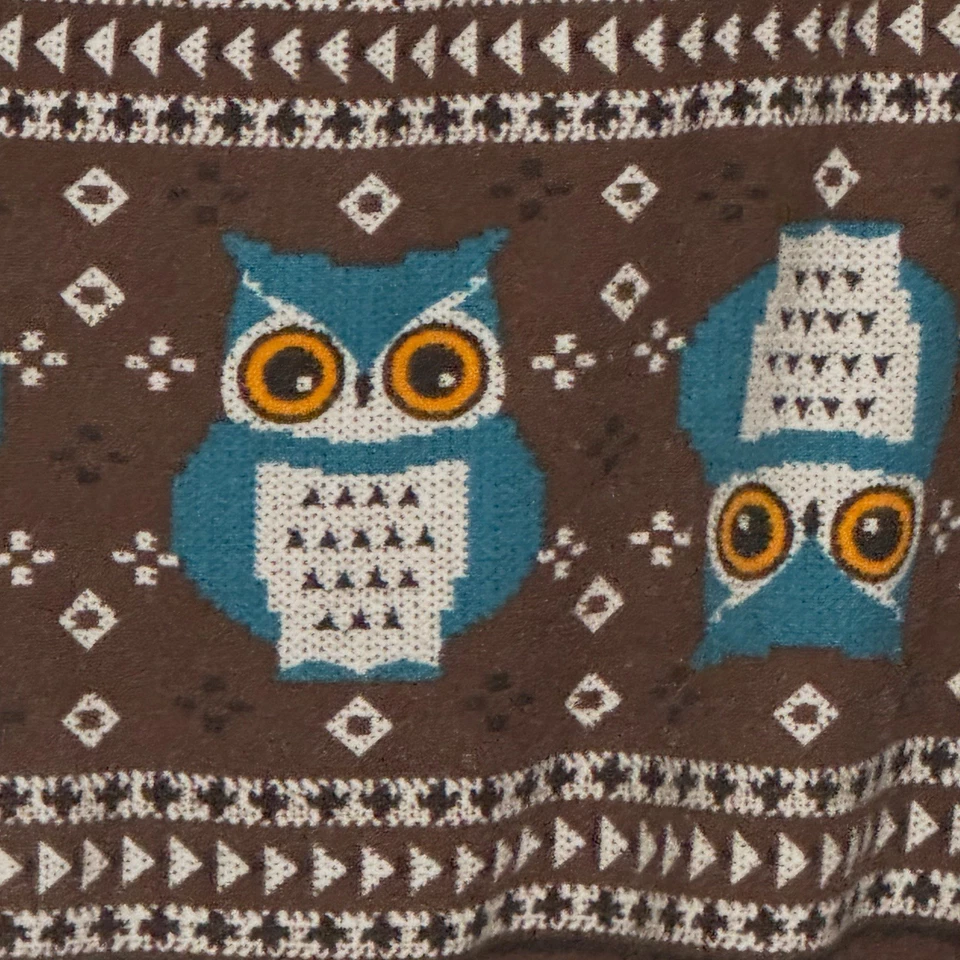 Leggings No Boundaries NOBO Owl para mujer 11-13 jóvenes marrón azulado tiro medio usados en excelente estado Foto 2 de 4