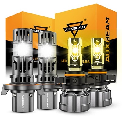 AUXBEAM H13+5202 LED Headlight Bulb 6500K 3000K Combo For Ford Escape 2008-2012