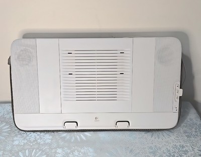 Logitech N700 Laptop Lapdesk   Soft Cushion Base   Speakers - Cooling Fan WORKS