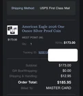 American Eagle 2026 One Ounce Silver Proof Coin CONFIRMED ORDER SHIPPED
