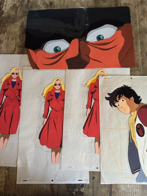 5 AMBASSADOR MAGMA SCIENCE FICTION ANIMATION ANIME PRODUCTION CEL AND DRAWING