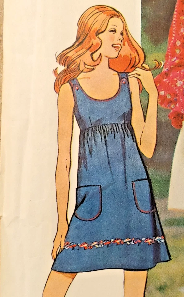 Vintage Simplicity 9776 How to Sew Misses Sz. 16 Jumper/Dress/Blouse (Year 1971) - Image 2 of 4