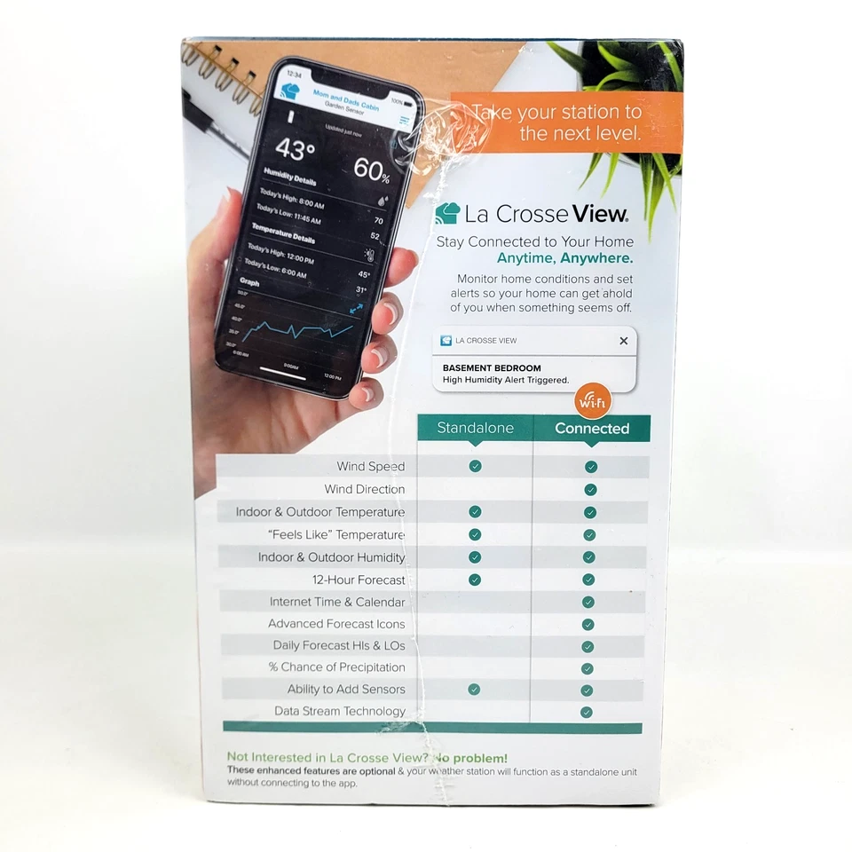 NEW La Crosse Technology Wireless Remote Monitoring Wind Weather Station V21-WTH - Image 4 of 4