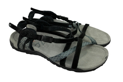 Merrell Terran Lattice II Hiking Sandals Womens Size 7 Black Comfort Activewear