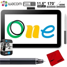 Wacom One 12 Drawing Tablet 11.6" Graphics Tablet with Pen + Warranty Bundle