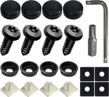 4 Set Anti Theft License Plate Screws Kits, Rustproof Stainless Steel Car Tag Pl