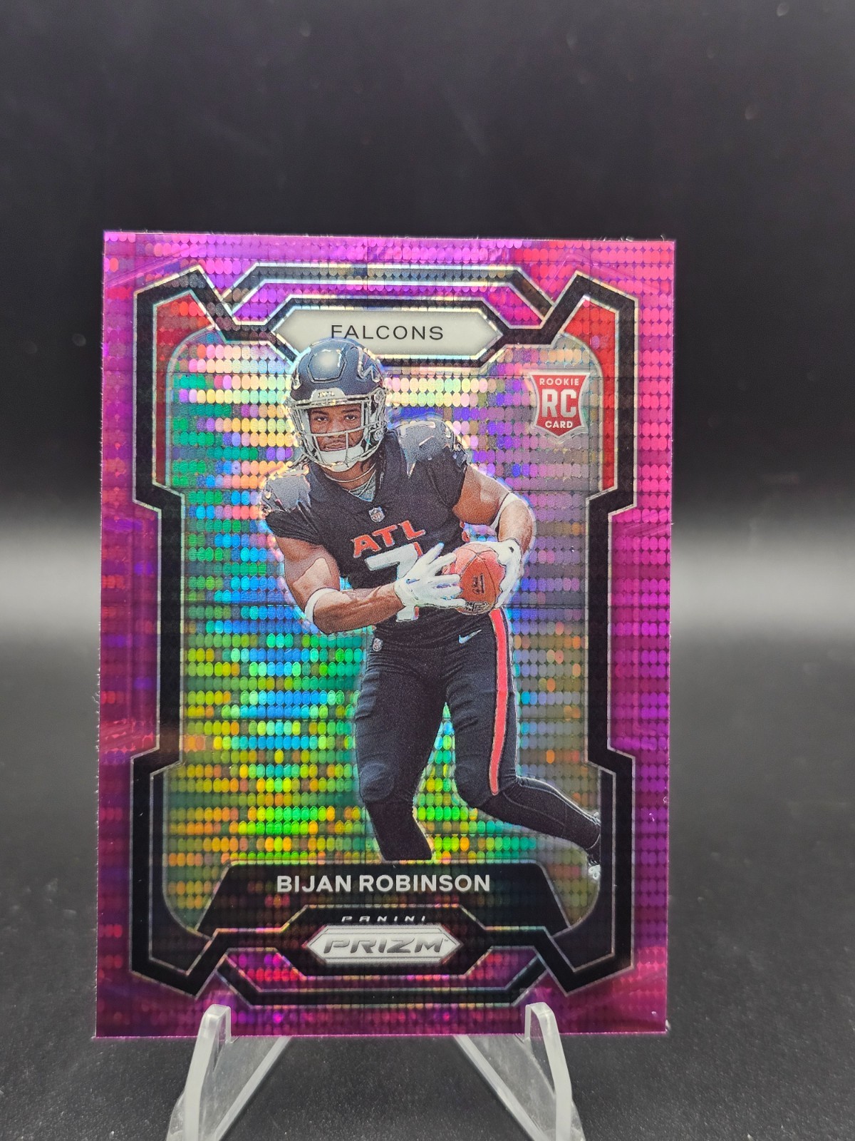 2023 Panini Prizm - Rookies Bijan Robinson #305 Purple Pulsar Prizm (RC) Falcons