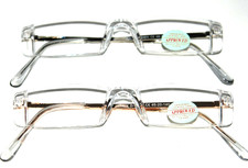 2 pair Lady /Girl Reading Glasses Power 2.75 Fashion clear compact readers