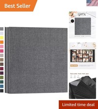 Gray Linen Photo Album for 1000 4x6 Photos - Elegant Keepsake for Families
