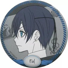 Black Butler Badge Ciel Phantomhive Book of Atlantic 56mm Pin Collectible Used