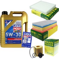 Mann Inspektionspaket 5L Liqui Moly Longlife III 5W-30 FüR Toyota Yaris 1.4 D-4D