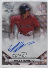 2023 Bowman Sterling Prospect Wave Refractor /125 Mikey Romero #PA-MR Auto 1gt8