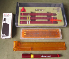 Vintage Rotring Micronorm Set - 70er Jahre + Schablonen, Lineal & Tinte